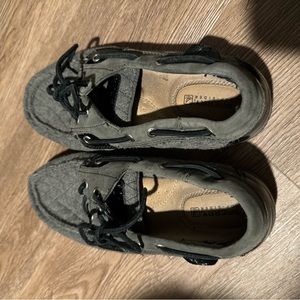 Grey quilted sperry topsiders